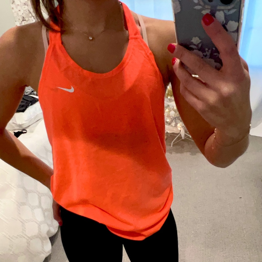 Nike Bright Orange Tank Top size small